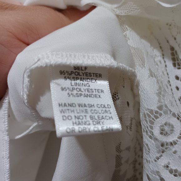 Soprano White Lace Trim Camisole Tank Size Small - Picture 5 of 7